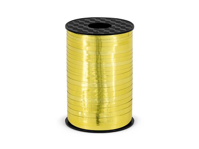 Wstążka plastikowa, złoty, 5mm/225m PARTYDECO