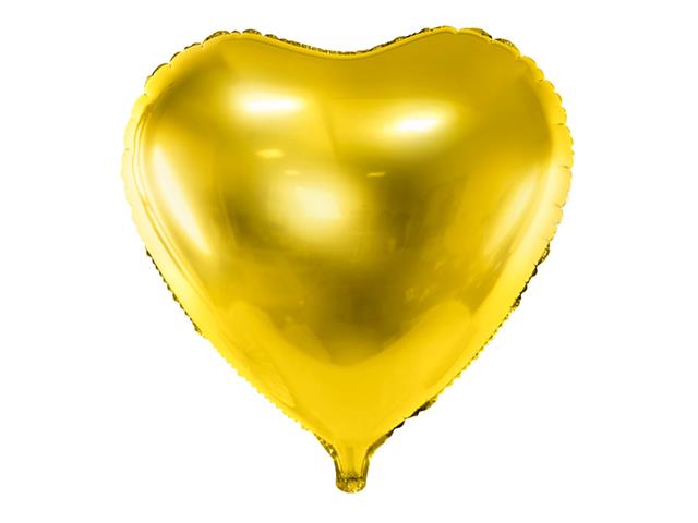 Balon foliowy Serce, 45cm, złoty PARTYDECO