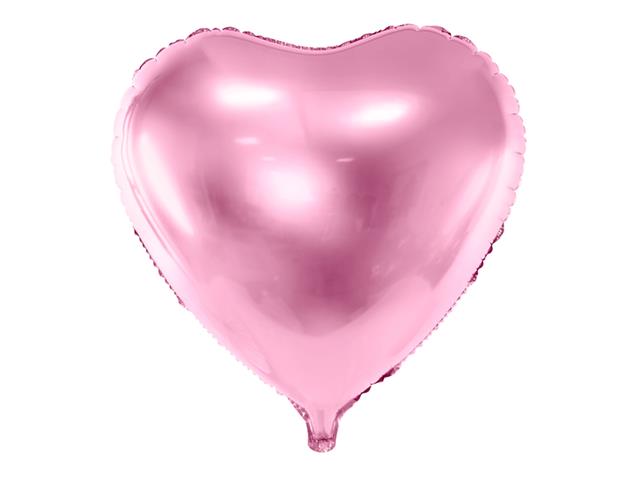 Balon foliowy Serce, 45cm, jasny róż PARTYDECO