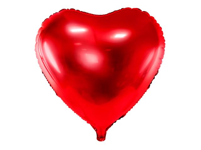 Balon foliowy Serce, 61cm, czerwony PARTYDECO
