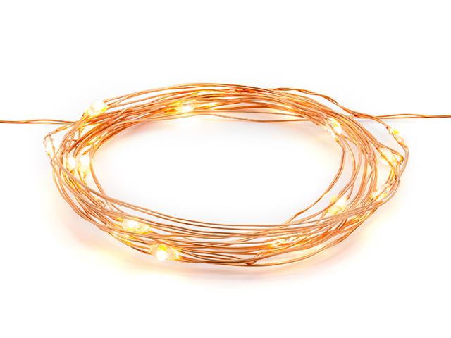 Lampki dekoracyjne LED, miedziany, 1,90m PARTYDECO