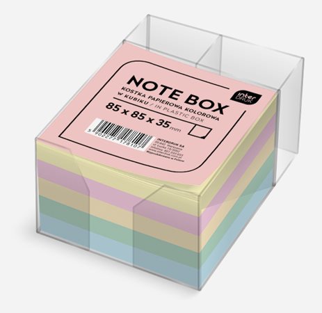INTERDRUK KOSTKA PAPIER.KOLOR 8,5x8,5x3,5CM W KUBIKU /24/