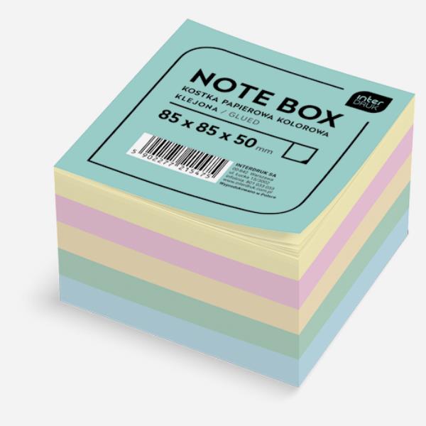 INTERDRUK KOSTKA PAPIER.KOLOR 8,5X8,5X5 /48/