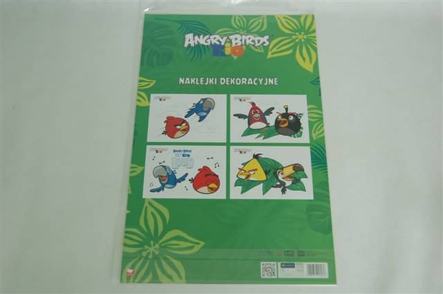 interdruk naklejki dekoracyjne a3 kpl 4 ark.angry birds rio