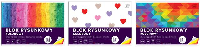 interdruk blok rysunkowy a4 10k barwionyw masie /10/