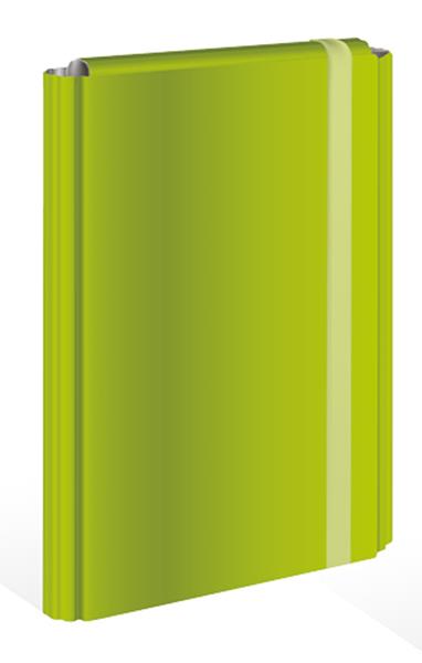 interdruk teczka a4+ z gumką twarda oprawa 3cm fluo zielona /2/