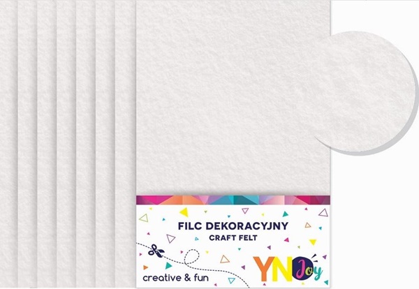 INTERDRUK FILC DEKORACYJNY BIAŁY OP.8SZTYN JOY