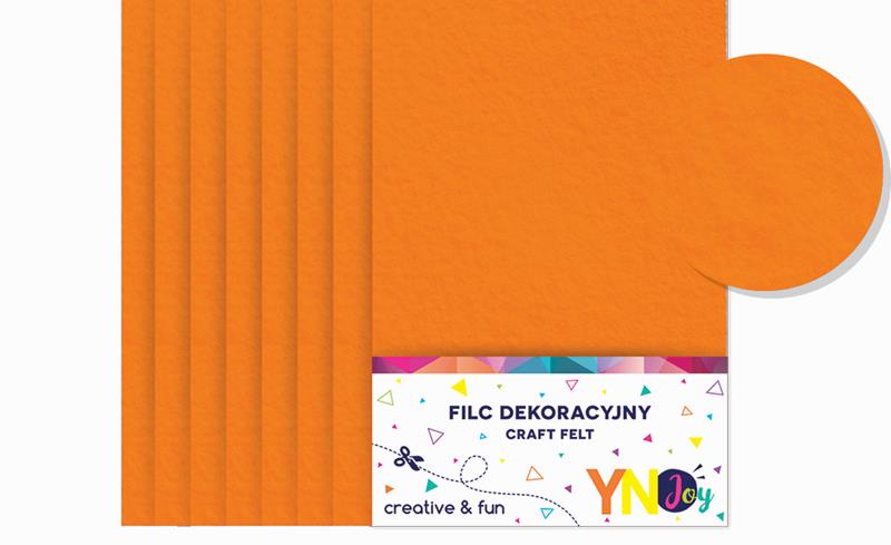 INTERDRUK FILC DEKORACYJNY POMARAŃCZOWY OP.8SZT YN JOY