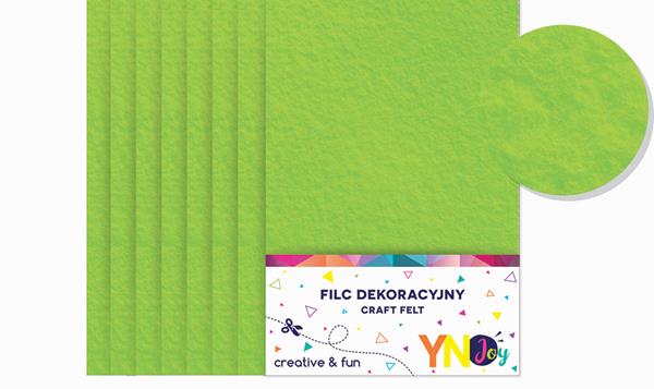 INTERDRUK FILC DEKORACYJNY JASNO ZIELONY OP.8SZT YN JOY