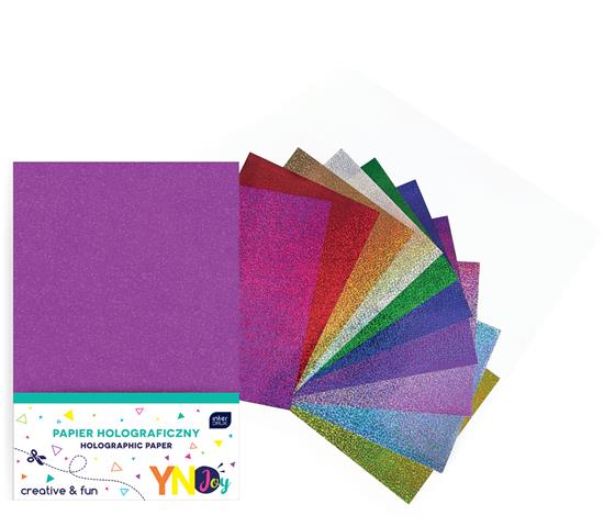 INTERDRUK PAPIER DEKORACYJNY HOLOGRAFICZNY 10SZT