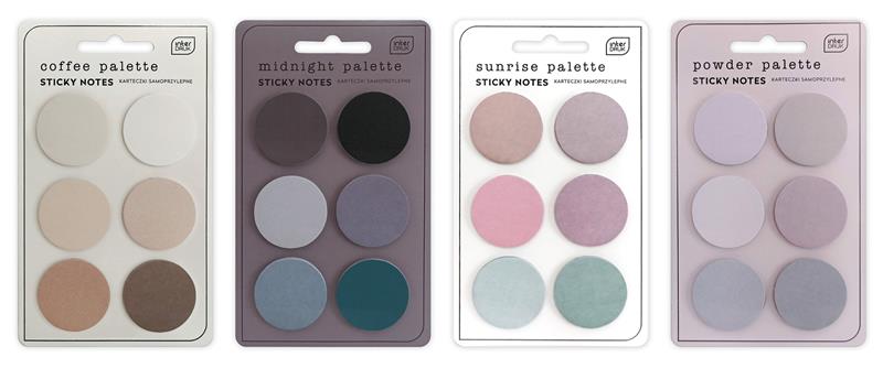 INTERDRUK KARTECZKI SAMPORZYLEPNE KSZTAŁTY PALETTE /24/