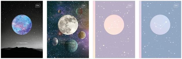 interdruk zeszyt 96k # m 70g shape galaxy