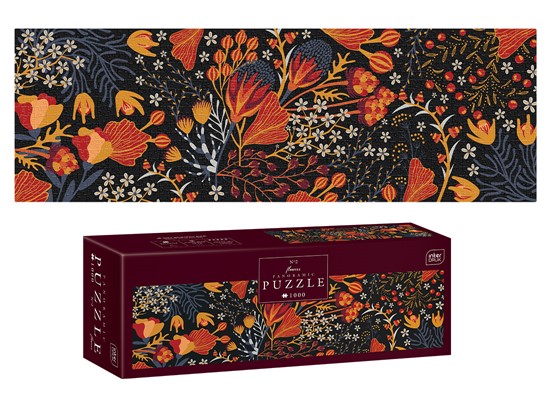INTERDRUK PUZZLE 1000 EL. PANORAMICZNE  FLOWERS 2