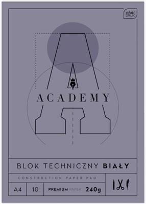 interdruk blok techniczny a4 biały 10k  240g academy /10/ /80/