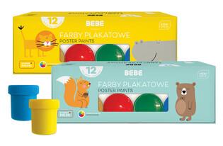 INTERDRUK FARBY PLAKATOWE 12 KOLORÓW    20ML BEBE KIDS /12/