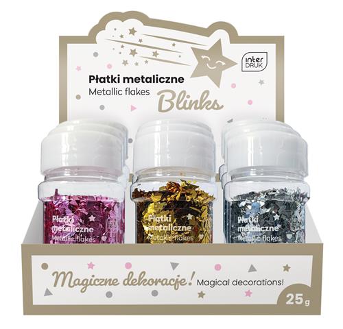 interdruk płatki metaliczne do dekoracji 25g blinks /9/