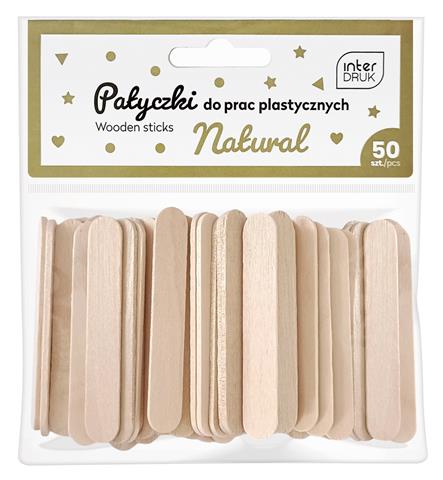 interdruk naturalne patyczki do prac plastycznych 65x10 50szt