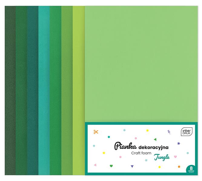 INTERDRUK PIANKA DEKORACYJNA 8SZT JUNGLE
