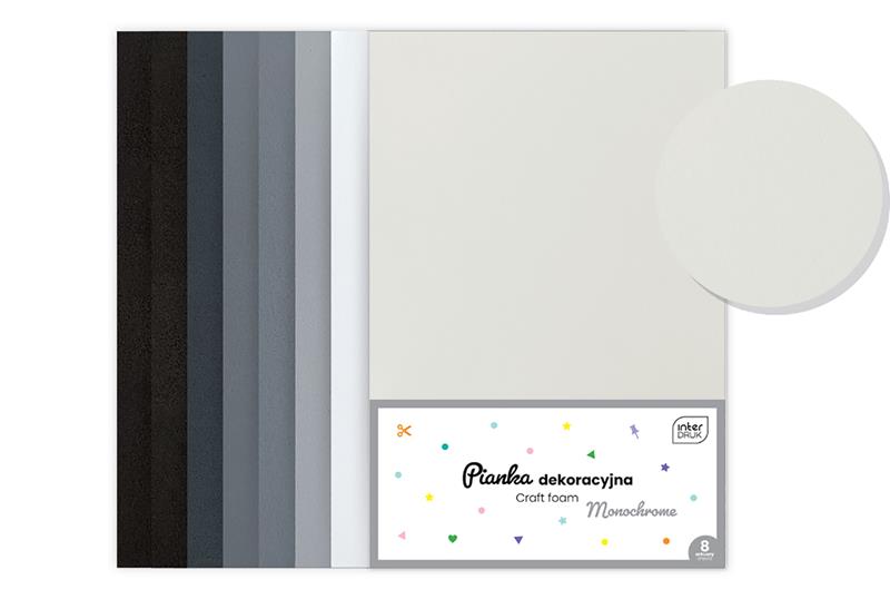 INTERDRUK PIANKA DEKORACYJNA OP.8SZT MONOCHROME
