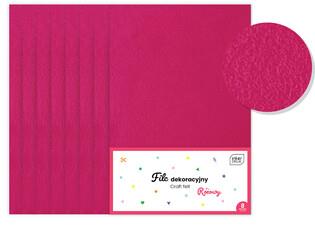 INTERDRUK FILC DEKORACYJNY RÓŻOWY OP.8SZT