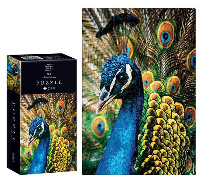 INTERDRUK PUZZLE 250EL. Colourful Nature1 Peacock