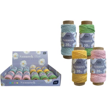 INTERDRUK SZNUREK NA SZPULCE 20M PASTEL /12/