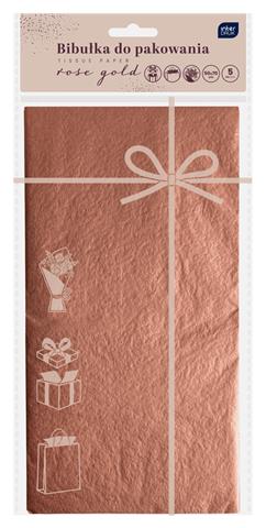 INTERDRUK BIBUŁKA DO PAKOWANIA PREZENTÓW 50x70cm ROSE GOLD