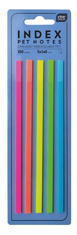 INTERDRUK ZAKŁADKI INDEKSUJĄCE PASKI 140mm PET NEON