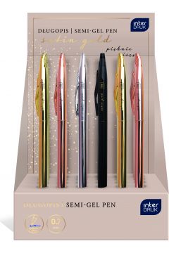 INTERDRUK DŁUGOPIS METALOWY SLIM SATIN GOLD /24/