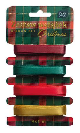 INTERDRUK ZESTAW TASIEMEK I SZNURKÓW CHRISTMAS 4x2m BN GWIAZDKA /12/