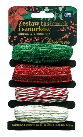 INTERDRUK ZESTAW TASIEMEK I SZNURKÓW    CHRISTMAS BN GWIAZDKA /12/