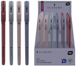 INTERDRUK DŁUGOPIS NIEBIESKI Z GRIPEM SMOOTH ACADEMY