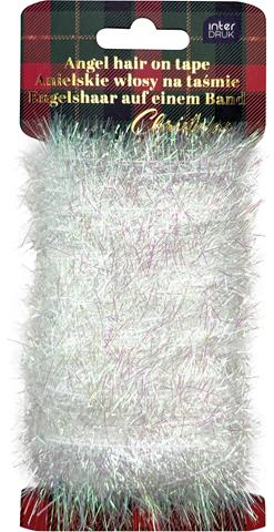 INTERDRUK ANIELSKIE WŁOSY NA TAŚMIE WHITE 20M CHRISTMAS BN GWIAZDKA /12/