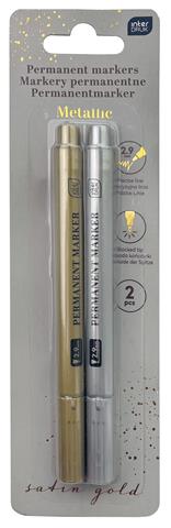 INTERDRUK MARKERY METALICZNE SREBRNY,ZŁOTY 2SZT /12/