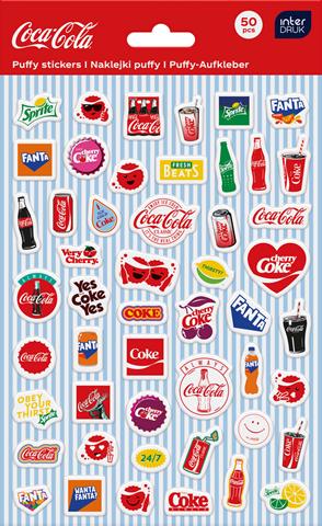INTERDRUK NAKLEJKI PUFFY 50 SZT. MIX 1  COCA COLA /12/