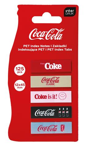 INTERDRUK ZAKŁADKI INDEKSUJĄCE 125SZT.  12x45MM PET COCA COLA /12/