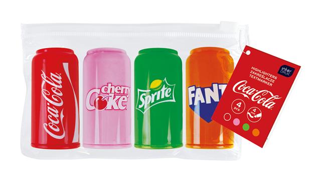 INTERDRUK ZAKREŚLACZE MINI 4 KOLORY COCA-COLA /12/