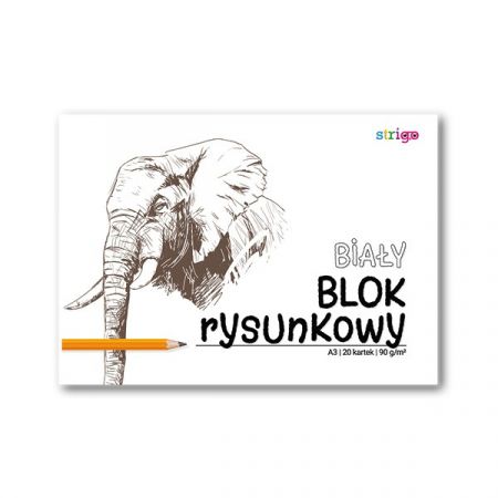 strigo-blok rysunkowy a3 biały 20k 90g  wpc /10/