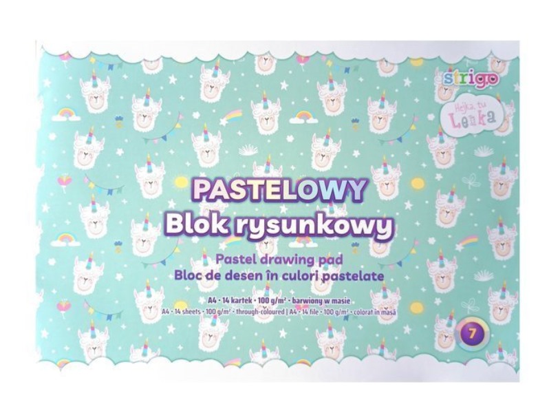 strigo-blok rysunkowy a4 14k pastelowy  lenka 100g/m2 spa037 wpc /10/