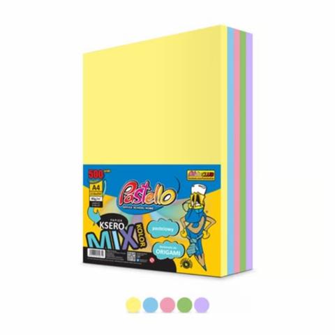 PAPIER KSERO A4 80G 500ARK. MIX 5kol.PASTELOWY