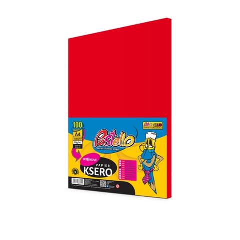 PAPIER KSERO A4 100 ARK. 80G CZERWONY ALFA PASTELLO