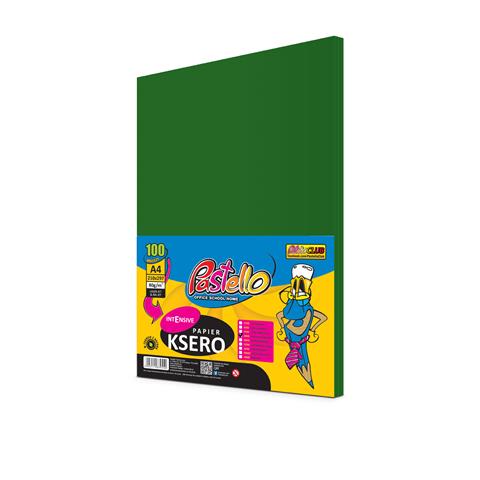 PAPIER KSERO A4 100ARK. 80G CIEMNO ZIELONY ALFA PASTELLO