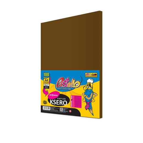 PAPIER KSERO A4 100ARK. 80G BRĄZOWY  ALFA PASTELLO