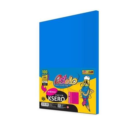 PAPIER KSERO A4 100ARK. 160G NIEBIESKI IT220 ALFA PASTELLO