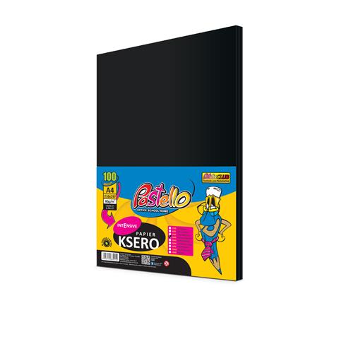 PAPIER KSERO A4 100 ARK. 80G CZARNY ALFA PASTELLO