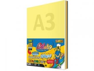 PAPIER KSERO A3 100 ARKUSZY 160G MIX 10 KOLORÓW 5553 ALFA PASTELLO
