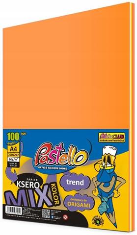 papier ksero a4 100ark. 80g odcienie pomarańczu alfa pastello