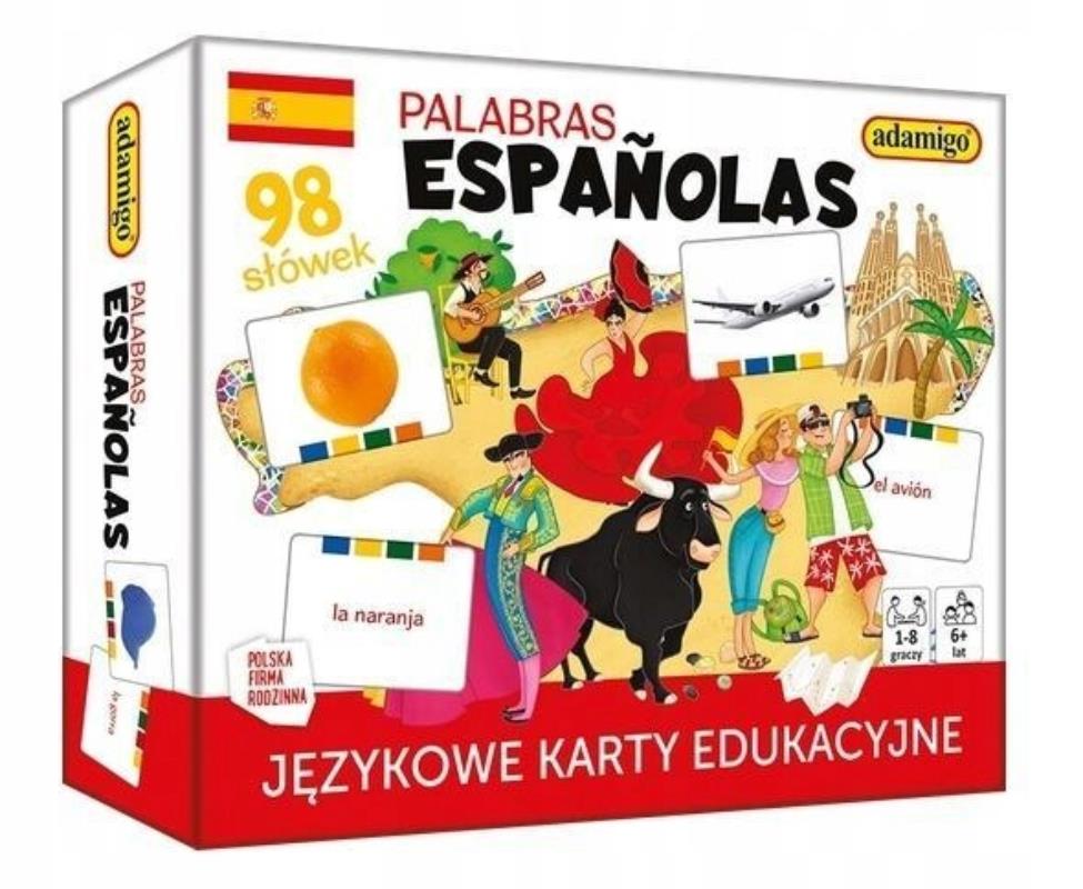 ADAMIGO JĘZYKOWE KARTY EDUKACYJNE PALABRAS ESPANOLAS