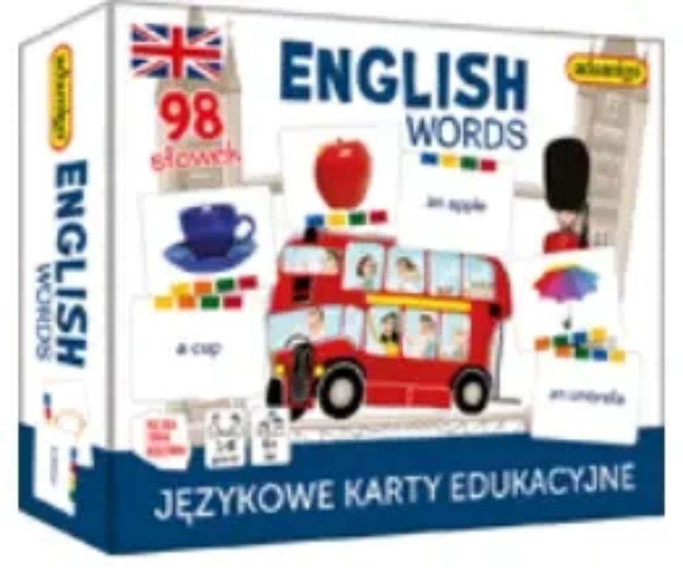 ADAMIGO JĘZYKOWE KARTY EDUKACYJNE ENGLISH WORDS