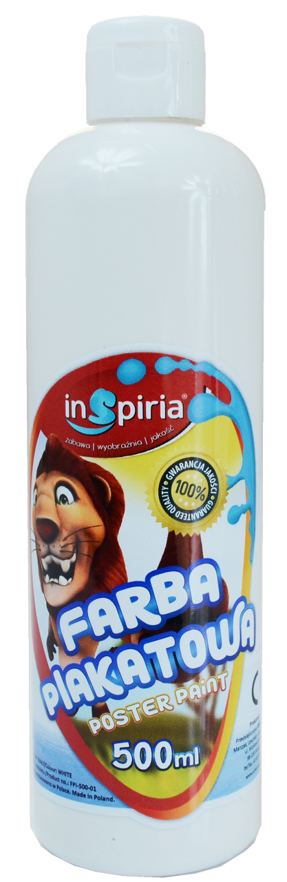 inspiria farba plakatowa 500ml biała schemat /12/